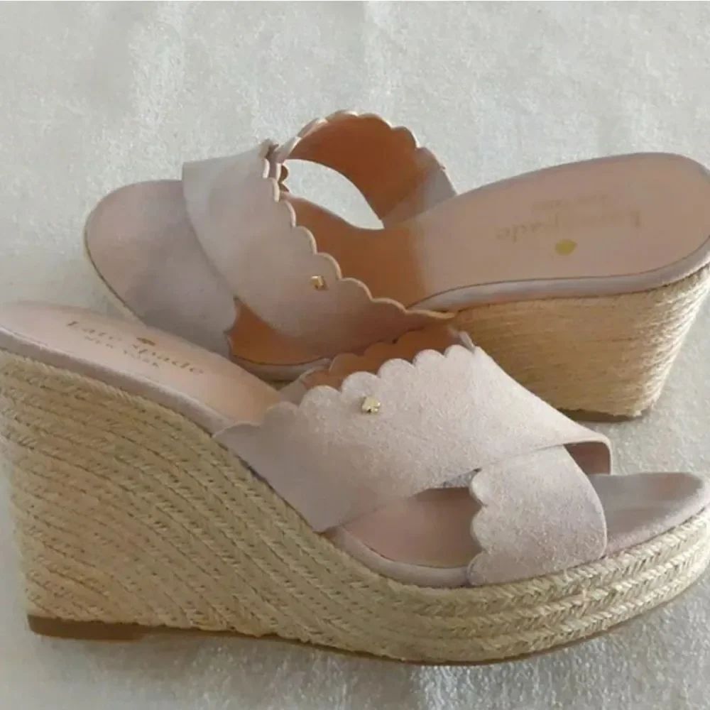 BRAND NEW KATE SPADE TEGAN WEDGE MULE SLIDE ESPADRILLE SANDAL G1